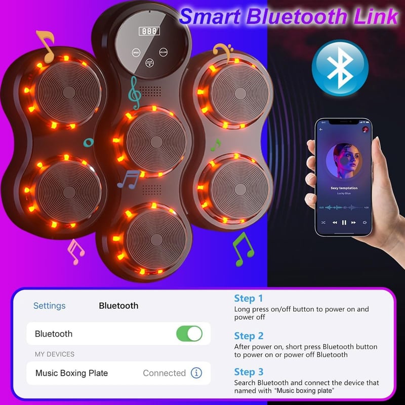 DentJet Intelligens Boxzsák Boxkesztyűvel, Falra Szerelhető Ütésedzés Felnőtteknek
