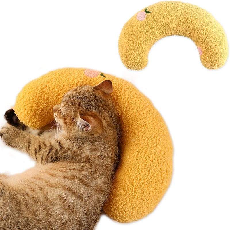 DENTRUN fehér plüss párnás játék kutyáknak és macskáknak catnip-pel