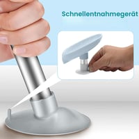 DENTSHIELD 2 db levél alakú szappantartó lefolyóval, fúrésmentes zuhany és fürdőszoba szivacstartó, zöld szürke színben 2