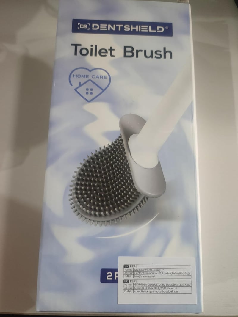 DENTSHIELD 2 db Szilikon WC Kefe Szivárgásmentes Tartóval, Gyorsan Száradó Fürdőszobai Toalett Tisztító Készlet, Könnyű Többszínű