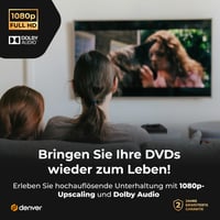 DVD player Denver DVH-7787 pentru televizor – HDMI, USB, 1080p, redare fără restricții de regiune, negru 2