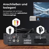 DVD player Denver DVH-7787 pentru televizor – HDMI, USB, 1080p, redare fără restricții de regiune, negru 3