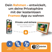 Digitálny fotorámik Denver FRAMEO 10,1", WiFi, dotykový displej, 16 GB – svetlé drevo 5