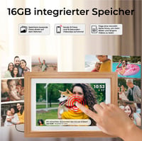 Digitálny fotorámik Denver FRAMEO 10,1", WiFi, dotykový displej, 16 GB – svetlé drevo 9