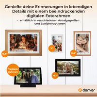 Digitálny fotorámik Denver FRAMEO 10,1", WiFi, dotykový displej, 16 GB – svetlé drevo 10