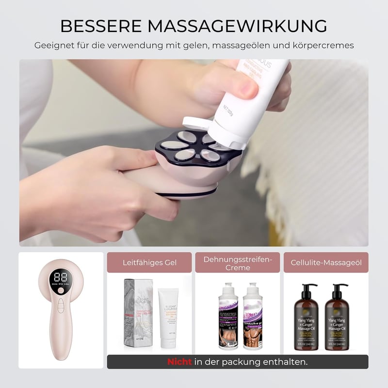 Depsoul Cellulit Masszírozó 4 Fejjel - Kézi Elektromos Masszázsgép Has, Derék, Kar, Láb és Fenék Kezelésére