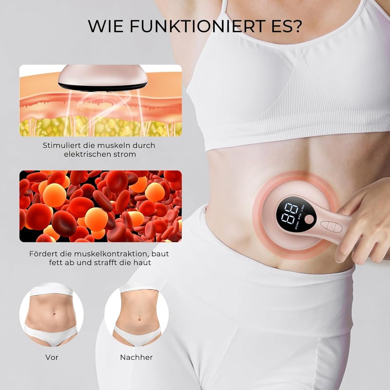 Depsoul Cellulit Masszírozó 4 Fejjel - Kézi Elektromos Masszázsgép Has, Derék, Kar, Láb és Fenék Kezelésére