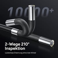 DEPSTECH 6 mm Forgatható Endoszkóp Kamera 210° Mozgatható Fejjel, 1080P Felbontás, 4,5" IPS Kijelző, Vízálló Csőkamera Autószereléshez, 1,5  2