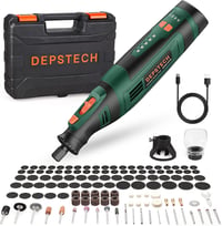 DEPSTECH 8V Akkumulátoros Multifunkciós Gravírozó Készlet 127 Tartozékkal - 5 Sebességes Csiszoló, Fúró, Polírozó Szerszám Barkácsoláshoz, K 1