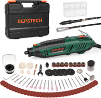 DEPSTECH DM200A Multifunkciós Rotációs Szerszámkészlet 200W - 6 Sebességfokozat, Flex Tengely, 128 Tartozék, Barkácsoláshoz, Gravírozáshoz,  1