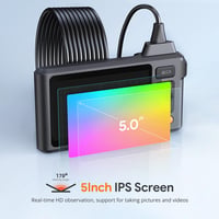 DEPSTECH Ipari Endoszkóp Kamera 5" IPS Kijelzővel - 1080P Felbontás, IP68 Vízálló, 5m Kábel, Cső és Fal Vizsgálathoz 5