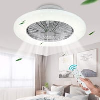Depuley LED Mennyezeti Ventilátor Távirányítóval, Dimmelhető, Időzítő és Hőmérséklet Szabályozás 1