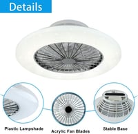 Depuley LED Mennyezeti Ventilátor Távirányítóval, Dimmelhető, Időzítő és Hőmérséklet Szabályozás 6
