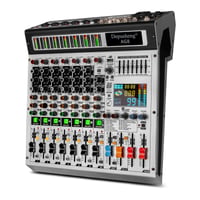 Profesionálny DJ mixážny pult Depusheng AG8, 8-kanálový, 99 DSP efektov, MP3, USB, Bluetooth, 48V fantómové napájanie, 2 AUX vstupy, pre karaoke a nahrávanie 1