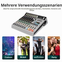 Profesionálny DJ mixážny pult Depusheng AG8, 8-kanálový, 99 DSP efektov, MP3, USB, Bluetooth, 48V fantómové napájanie, 2 AUX vstupy, pre karaoke a nahrávanie 7