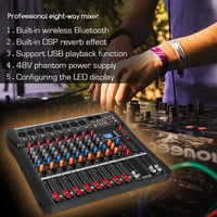 Depusheng DA8 8 csatornás stereo keverőpult Bluetooth USB felvétel phantom power 8