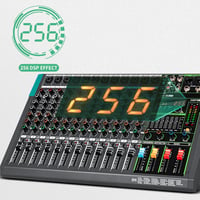 Depusheng PA12 12 csatornás DJ keverő 256 DSP effekt Bluetooth USB 48V fantom tápellátás 4