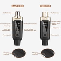 Depusheng T9 Vezeték Nélküli XLR Mikrofon Rendszer - Dinamikus és Kondenzátor Mikrofonokhoz, Keverőkhöz, Hangfalakhoz, Újratölthető Akkumulá 6