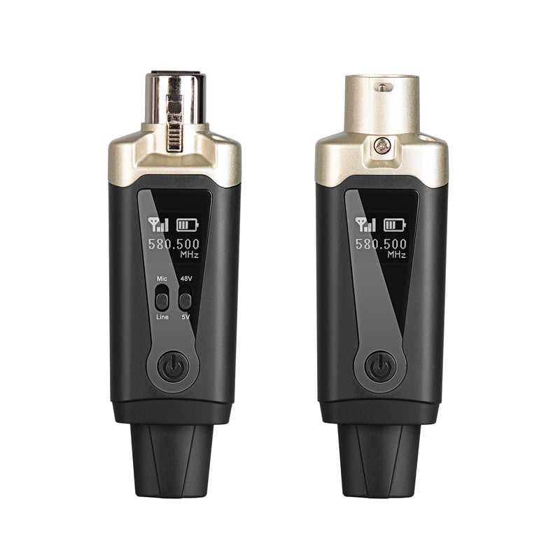 Sistem de microfon wireless XLR Depusheng T9 - Pentru microfoane dinamice și condensator, mixere, difuzoare, baterie reîncărcabilă