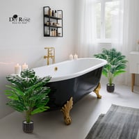Set od 2 umjetne biljke Der Rose – Monstera i palma, dekoracija za ured, visina 70 cm 5