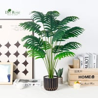 Set od 2 umjetne biljke Der Rose – Monstera i palma, dekoracija za ured, visina 70 cm 2