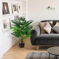 Set od 2 umjetne biljke Der Rose – Monstera i palma, dekoracija za ured, visina 70 cm 4