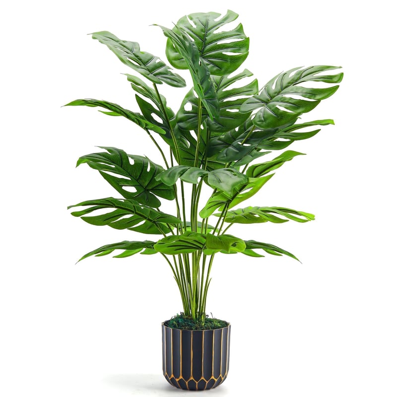 Umjetna biljka Monstera list 71 cm, dekoracija za dnevni boravak, kupaonicu i balkon, umjetna sobna biljka