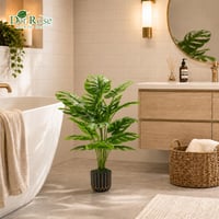 Umjetna biljka Monstera list 71 cm, dekoracija za dnevni boravak, kupaonicu i balkon, umjetna sobna biljka 2