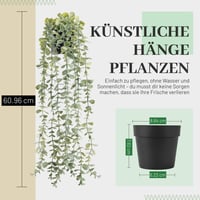 Plantă Artificială Der Rose Eucalipt în Ghiveci Negru Decor Boho pentru Sufragerie Plantă Decorativă pentru Casă 3