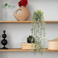 Plantă Artificială Der Rose Eucalipt în Ghiveci Negru Decor Boho pentru Sufragerie Plantă Decorativă pentru Casă 6