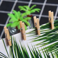DERAYEE 200 db Mini Fa Ruhacsipesz Függesztő Ruhaklampia Szárítócsipesz 4