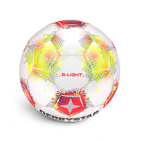 Futbalová lopta Derbystar Bundesliga Club S-Light v25 – veľkosť 4, biela/červená/žltá 4