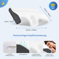 Vankúš na spanie Derila Memory Foam pre ľudí spiacich na boku, veľkosť King Size, ergonomický vankúš z pamäťovej peny 2