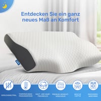 Vankúš na spanie Derila Memory Foam pre ľudí spiacich na boku, veľkosť King Size, ergonomický vankúš z pamäťovej peny 6