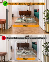 derimkcoa 2 db Kihúzható Lépcsőkapu Babáknak 0-140 cm, Biztonsági Kapu Lépcsőre és Ajtóra, Beltéri és Kültéri Használatra, Szürke 4