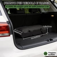 Skladacia prepravka pre psov derimkcoa pre veľké psy do 36 kg, 106x78x78 cm, sieťované okno odolné proti roztrhnutiu, plyšová podložka a taška, čierna 5