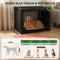 Skladacia prepravka pre psov derimkcoa pre veľké psy do 36 kg, 106x78x78 cm, sieťované okno odolné proti roztrhnutiu, plyšová podložka a taška, čierna 3