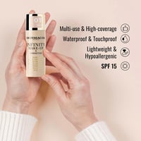 Dermacol Infinity alapozó és korrektor SPF 15 01 Fair - vízálló, hosszantartó 3