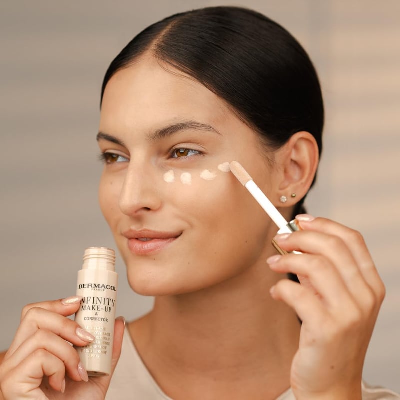 Dermacol Infinity alapozó és korrektor SPF 15 01 Fair - vízálló, hosszantartó