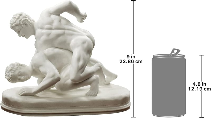 Design Toscano Hellén Birkózók Műmárvány Szobor Dekoráció
