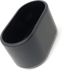 Design61 8x Szék Lábvédő Sapka 38x20mm Ovális Csövekhez PE Fekete 4
