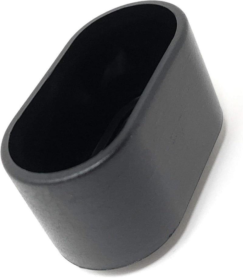 Design61 8x Szék Lábvédő Sapka 38x20mm Ovális Csövekhez PE Fekete