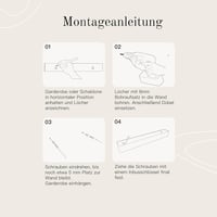 Designfabrik Hamburg Falra szerelhető ruhaakasztó 57 cm fehér modern design rejtett kampókkal 7