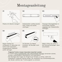 Designfabrik Hamburg fekete zuhanypolc 42 cm fúrésmentes önragasztós fürdőszobai rendező fali polc zuhanykosár 6