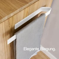 Designfabrik Hamburg fúrás nélküli öntapadós törölközőtartó falra, fehér 40 cm törölköző rúd a fürdőszobába és konyhába 2
