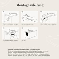 Designfabrik Hamburg fúrás nélküli öntapadós törölközőtartó falra, fehér 40 cm törölköző rúd a fürdőszobába és konyhába 5