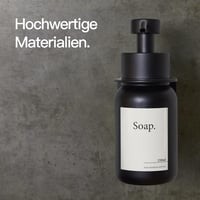 Designfabrik Hamburg Üveg Szappanadagoló Fali Tartóval, Öntapadós, 2 db, Fekete 4