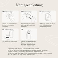 Designfabrik Hamburg Üveg Szappanadagoló Fali Tartóval, Öntapadós, 2 db, Fekete 5