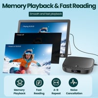 Desobry mini DVD prehrávač k TV s HDMI, 1080P, USB, čítačkou kariet TF, bez regionálneho obmedzenia (multizone) a vrátane káblov 6