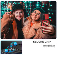 DESSEN Obal pre Motorola Moto G200 5G, čierne nárazuvzdorné puzdro z TPU/PC silikónu s 360-stupňovým otočným magnetickým krúžkom a krytom na šošovku fotoaparátu 6